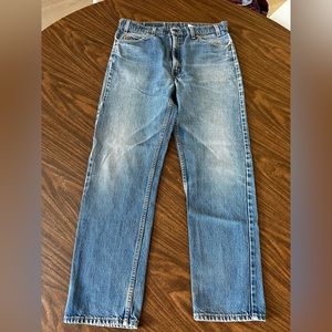 Levi’s vintage 505 36x31. Really cool wear marks.
